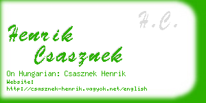 henrik csasznek business card